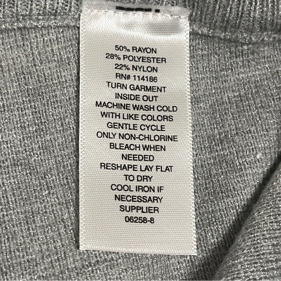 Liz Claiborne Sweater Knit Wide Leg Pants Sz 0X Gray - Picture 6 of 6